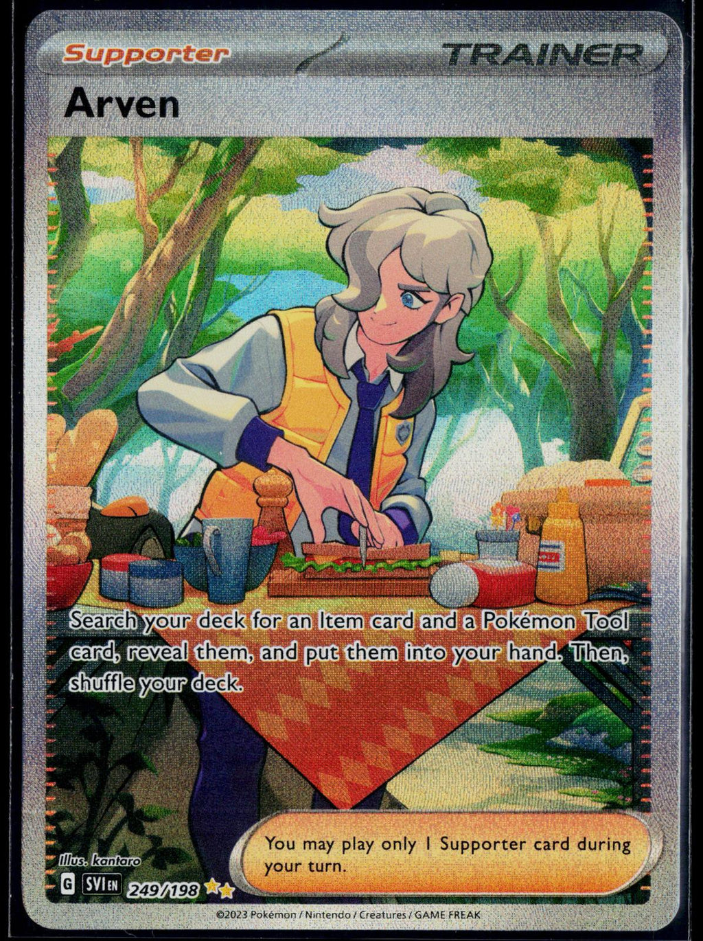 ARVEN 249/198 POKEMON SCARLET & VIOLET SPECIAL ILLUSTRATION RARE NM