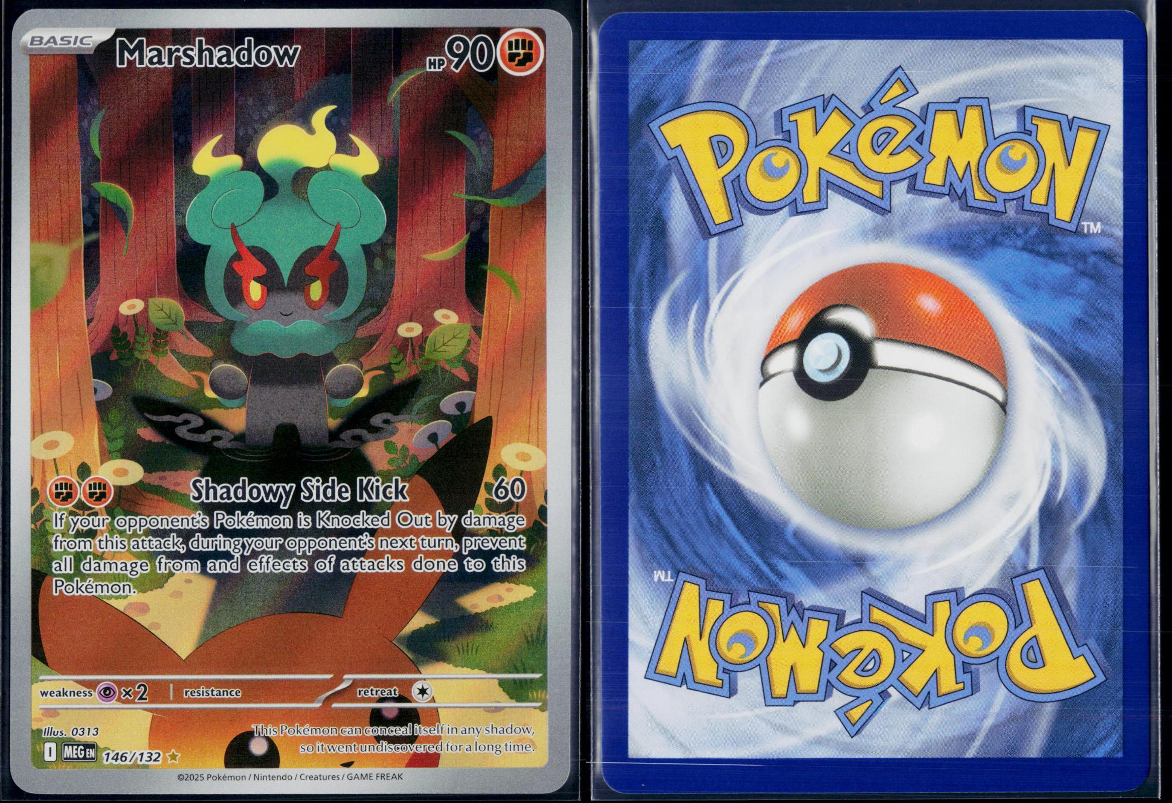 MARSHADOW 146/132 POKEMON MEGA EVOLUTION ILLUSTRATION RARE NM