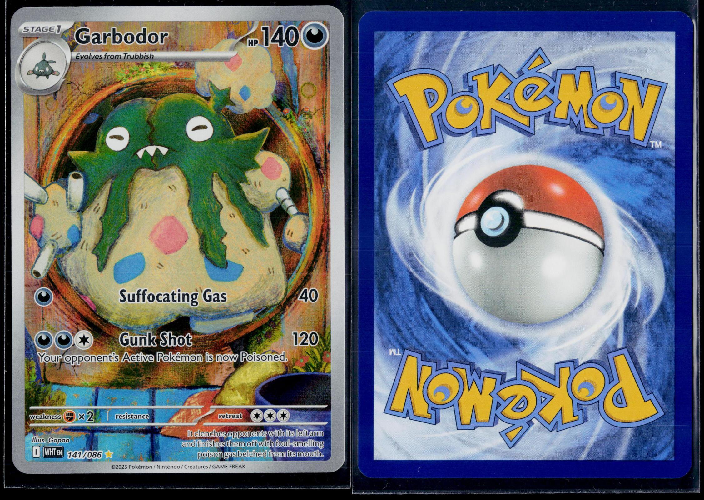 GARBODOR 141/086 POKEMON WHITE FLARE ILLUSTRATION RARE NM