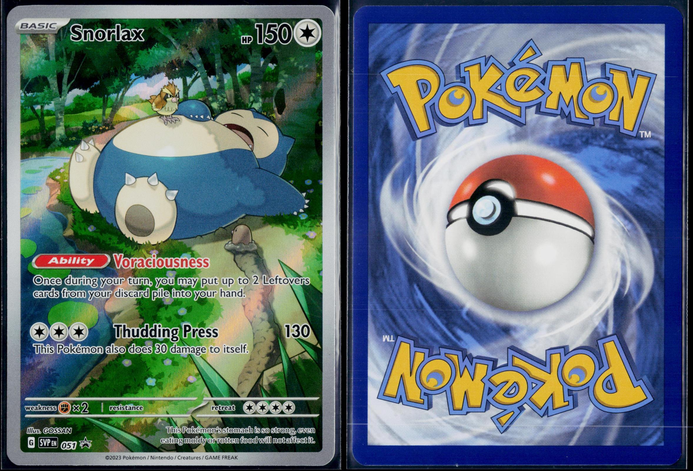 SNORLAX 051 POKEMON SCARLET & VIOLET PROMO HOLO P NM