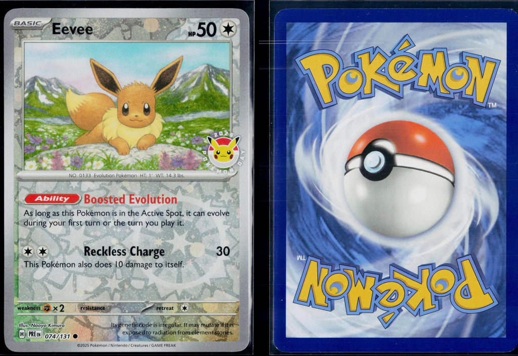 EEVEE 074/131 POKEMON MISCELLANEOUS CARDS & PRODUCTS HOLO P NM