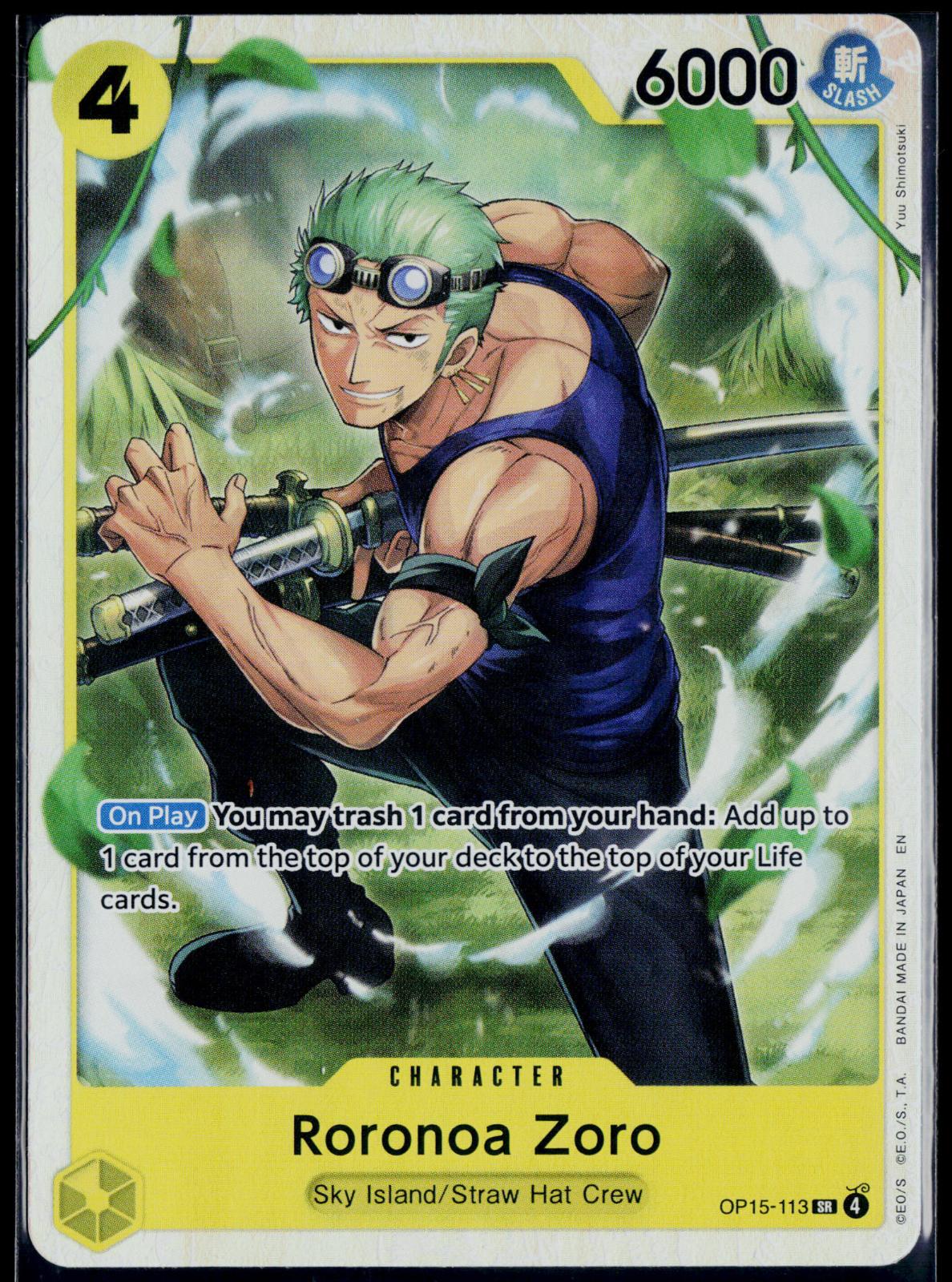 RORONOA ZORO OP15-113 ONE PIECE ADVENTURE ON KAMI'S ISLAND SR NM