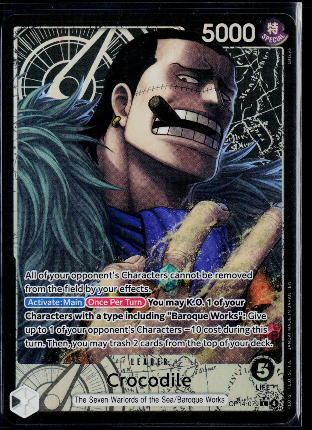 CROCODILE - OP14-079 (ALTERNATE ART) OP14-079 ONE PIECE THE AZURE SEA'S SEVEN NM