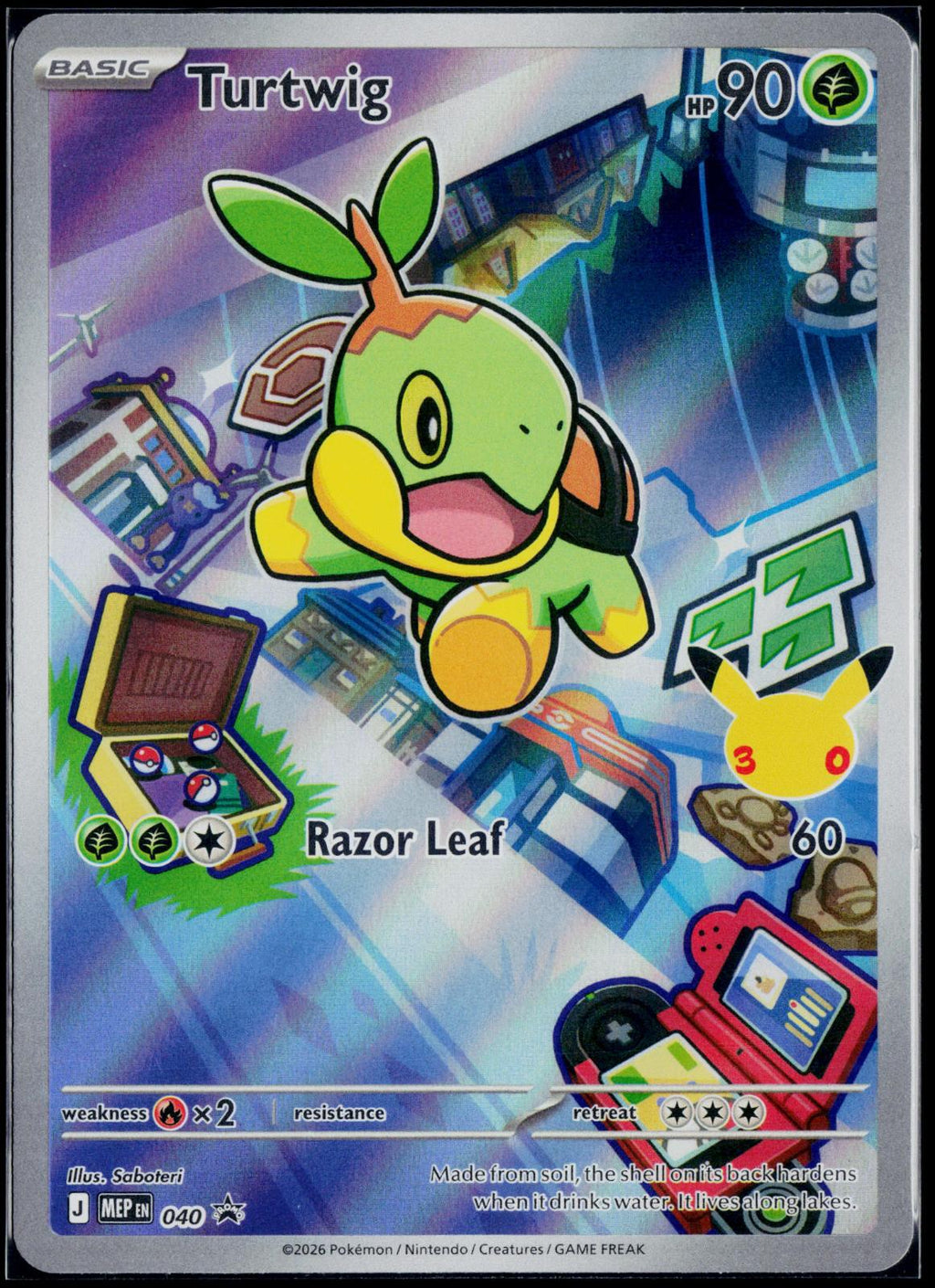 TURTWIG 040 POKEMON ME: MEGA EVOLUTION PROMO HOLO P NM