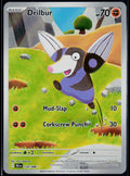 DRILBUR 124/086 POKEMON BLACK BOLT HOLO ILLUSTRATION RARE NM
