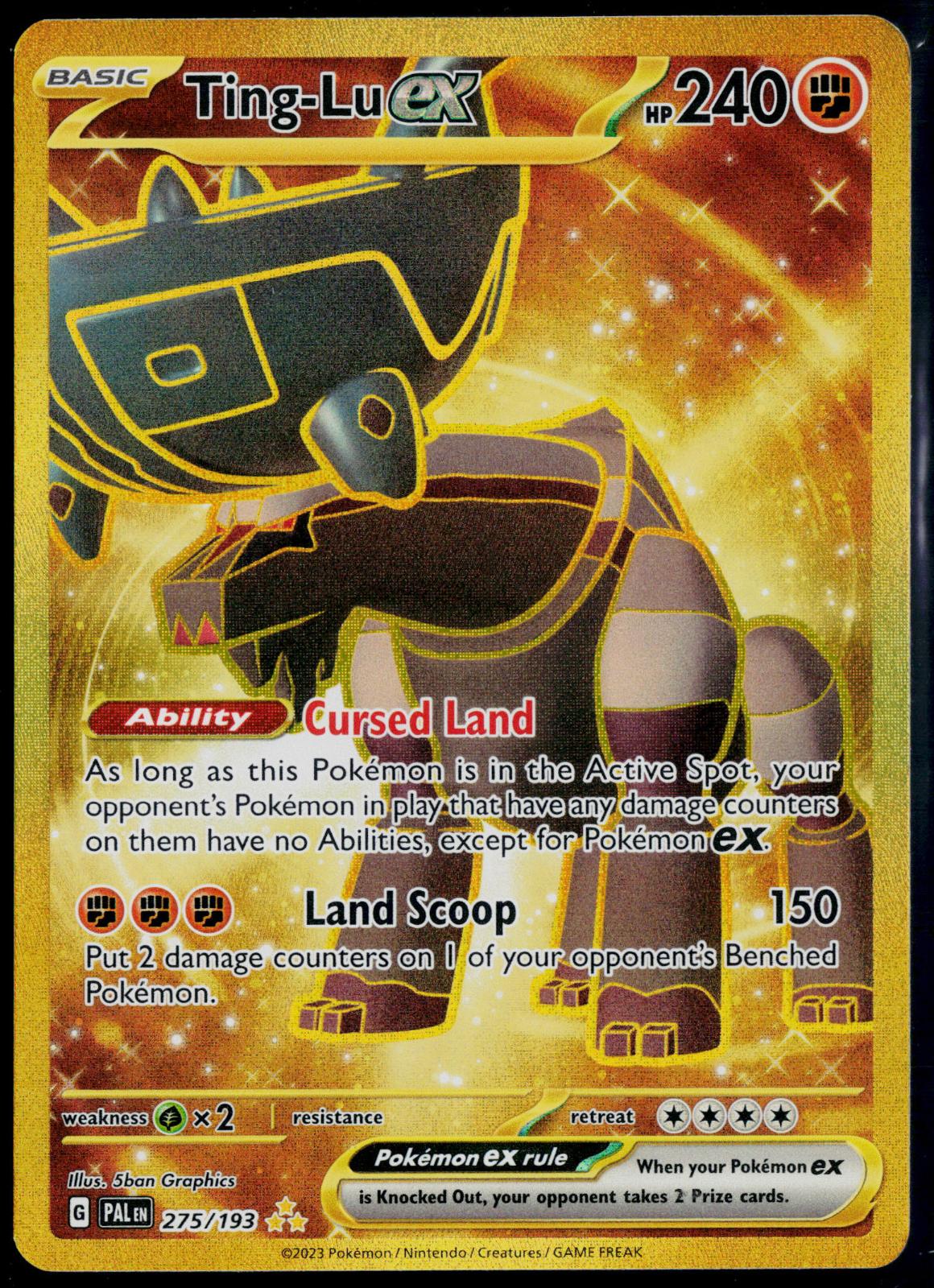 TING-LU EX 275/193 POKEMON PALDEA EVOLVED HYPER RARE NM