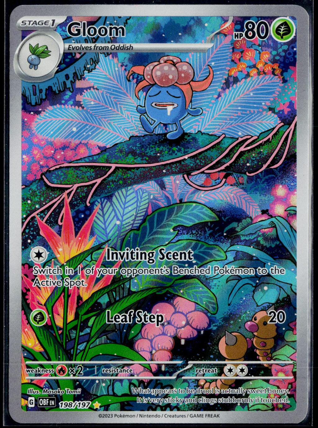 GLOOM 198/197 POKEMON OBSIDIAN FLAMES ILLUSTRATION RARE NM