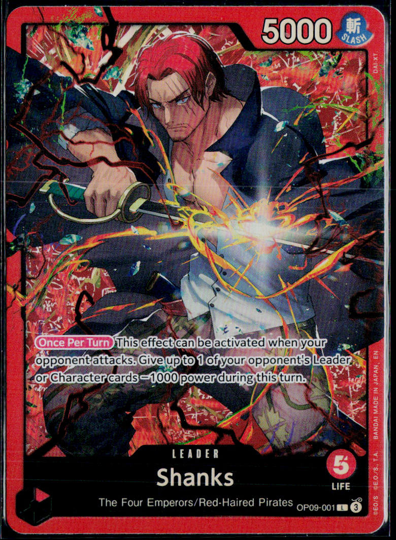 SHANKS (REPRINT) OP09-001 ONE PIECE STARTER DECK 23: RED SHANKS L NM