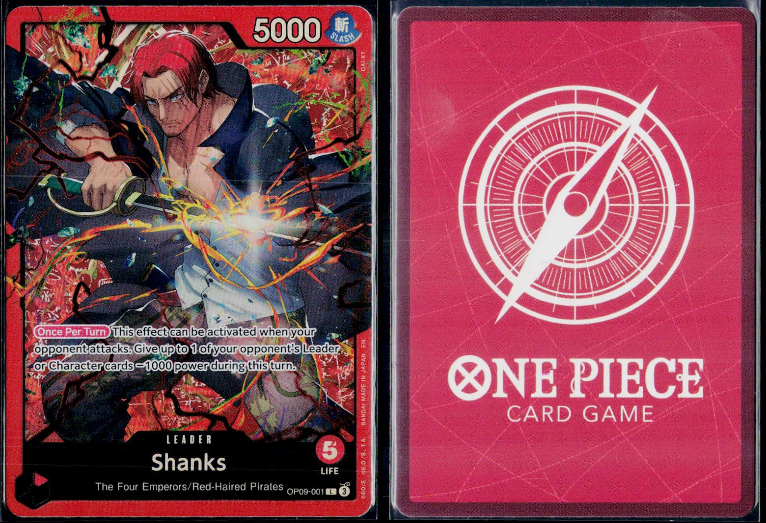 SHANKS (REPRINT) OP09-001 ONE PIECE STARTER DECK 23: RED SHANKS L NM
