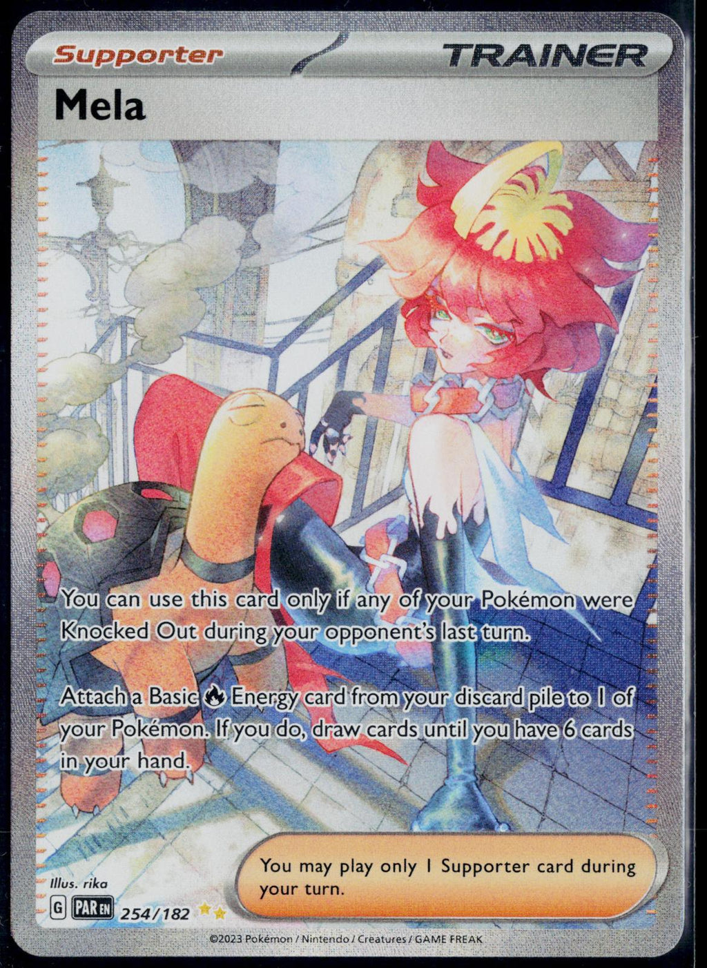 MELA 254/182 POKEMON PARADOX RIFT SPECIAL ILLUSTRATION RARE NM