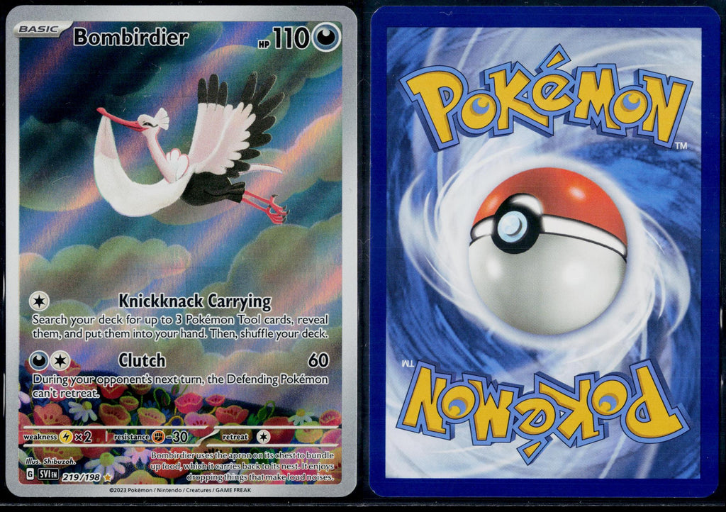 BOMBIRDIER 219/198 POKEMON SCARLET & VIOLET ILLUSTRATION RARE NM