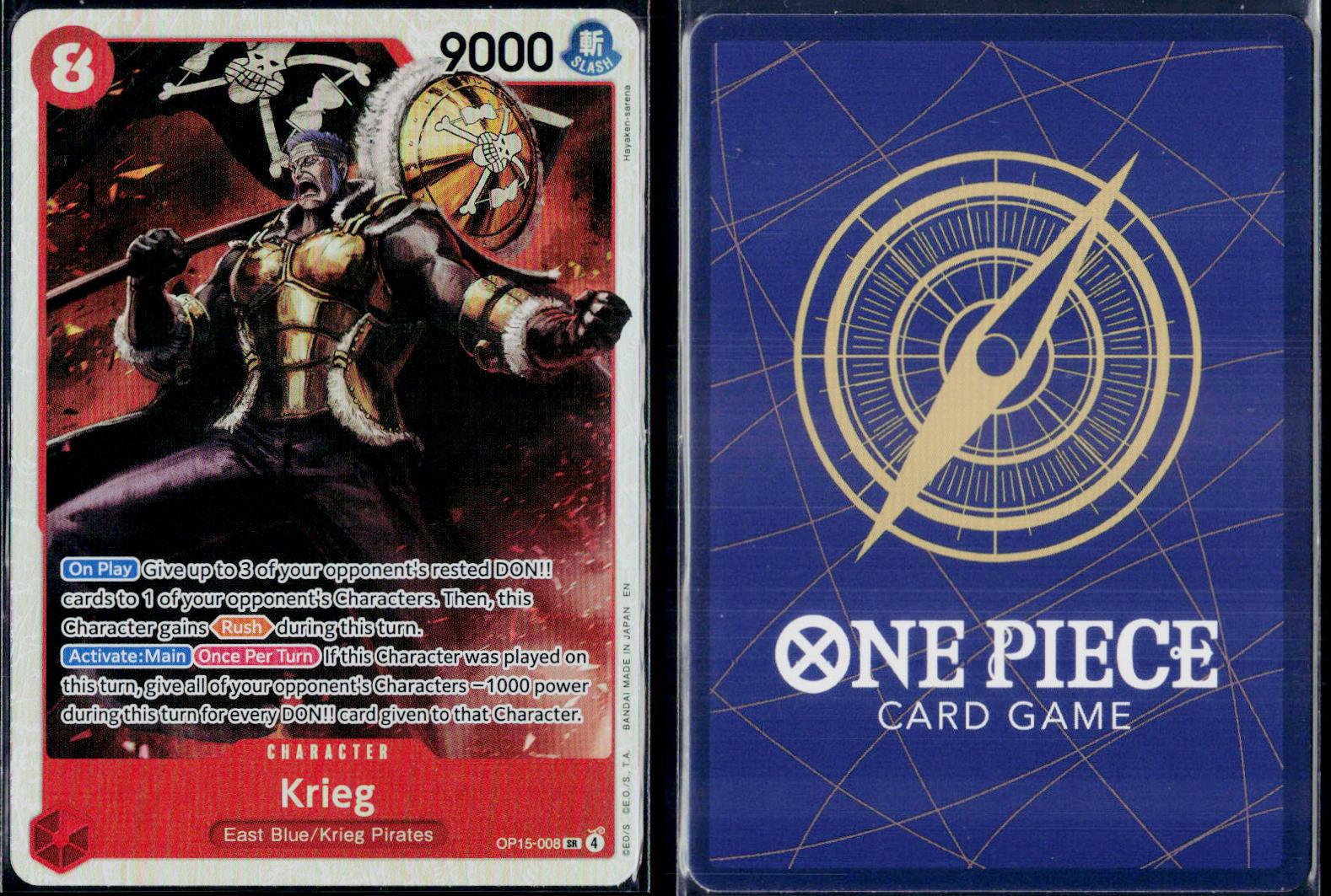 KRIEG OP15-008 ONE PIECE ADVENTURE ON KAMI'S ISLAND SR NM