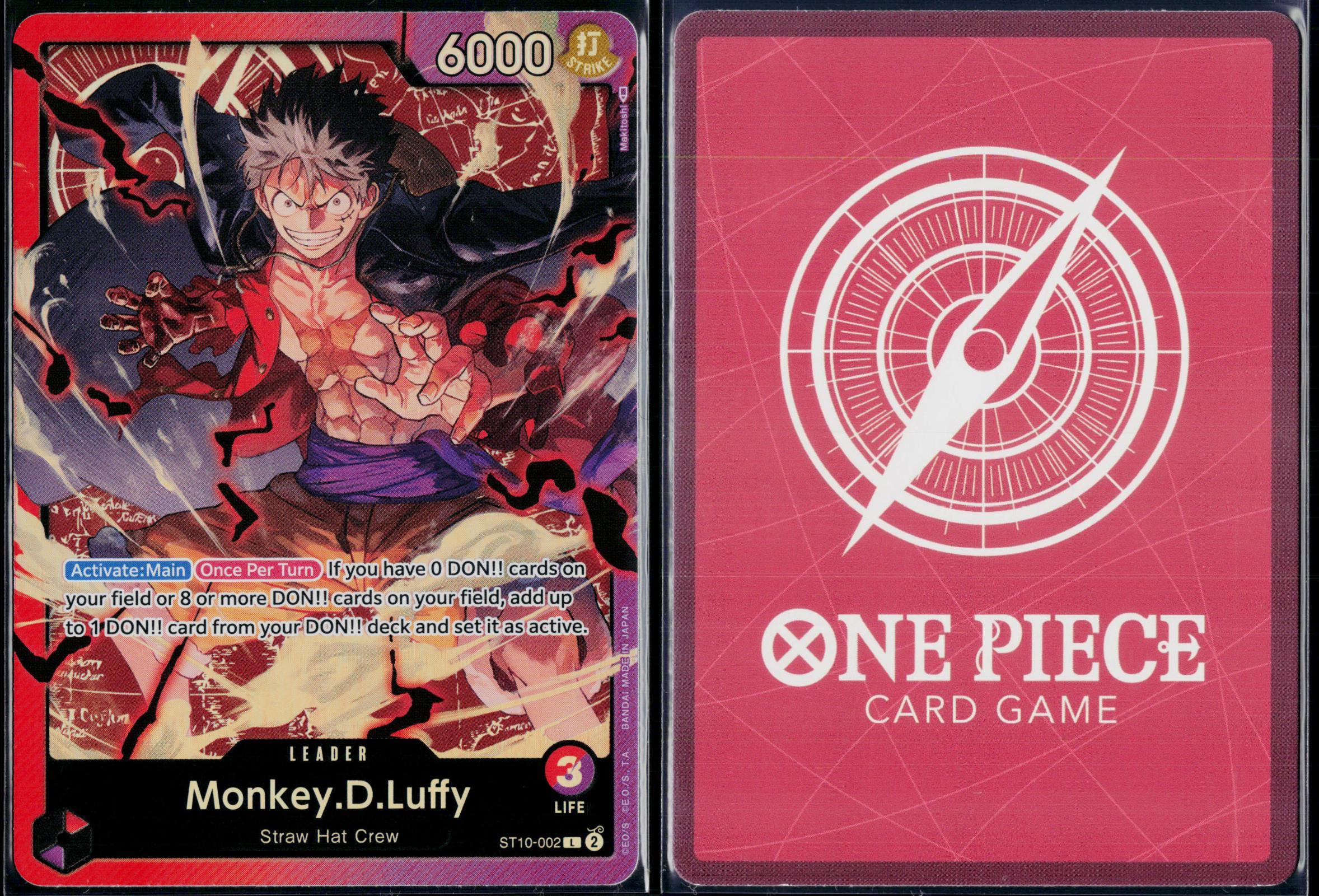 MONKEY.D.LUFFY (002) ST10-002 ONE PIECE ULTRA DECK: THE THREE CAPTAINS L NM