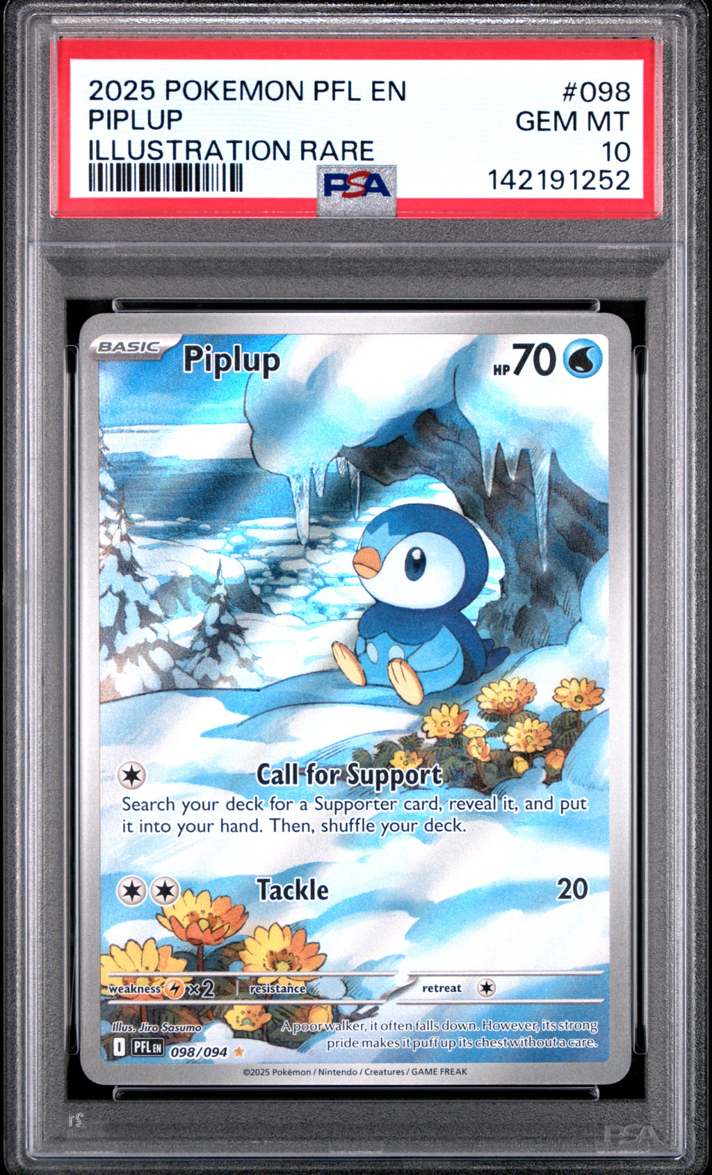 PIPLUP 098/094 PSA 10 POKEMON PFL EN-PHANTASMAL FLAMES ILLUSTRATION RARE