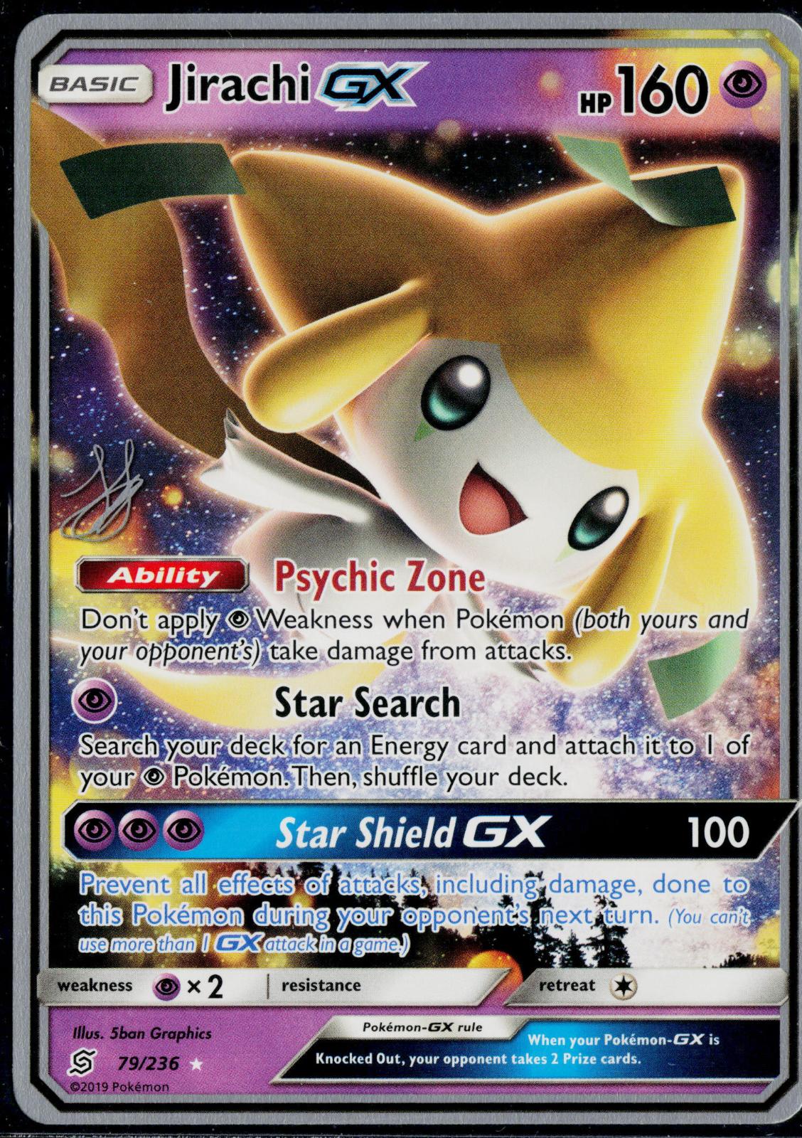 JIRACHI GX 79/236 POKEMON WORLD CHAMPIONSHIP 2019 NM