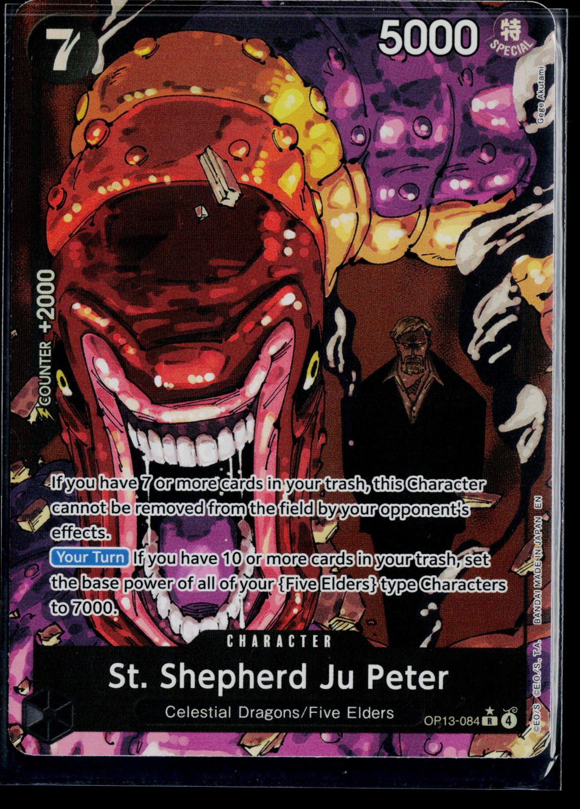 ST. SHEPHERD JU PETER (ALTERNATE ART) OP13-084 ONE PIECE CARRYING ON HIS WILL NM