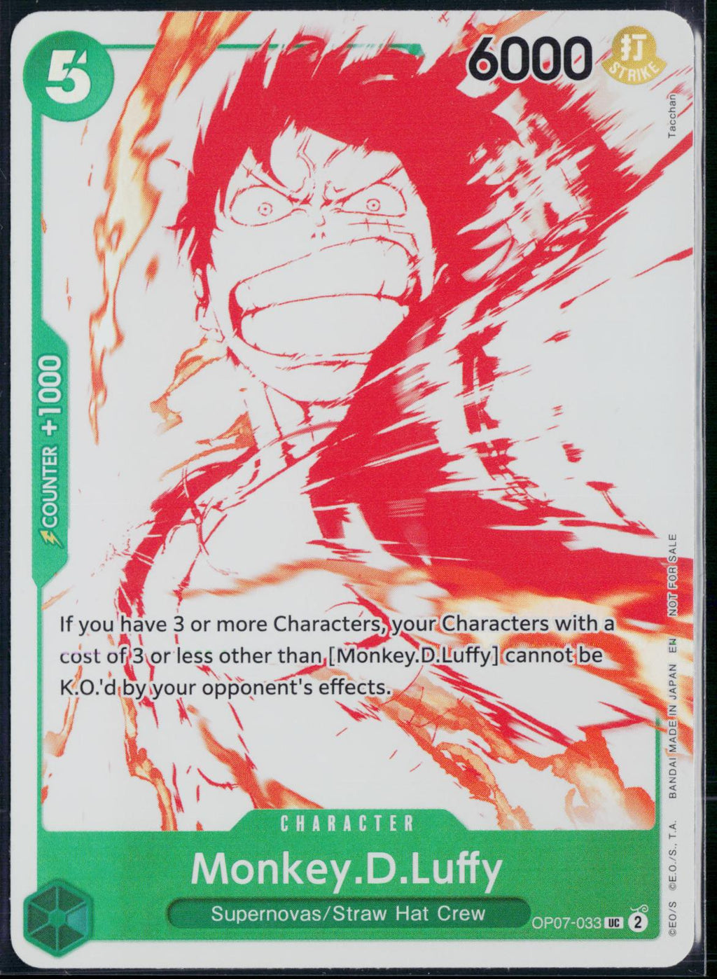 MONKEY.D.LUFFY (3RD ANNIVERSARY TREASURE CAMPAIGN PACK) OP07-033 ONE PIECE NM