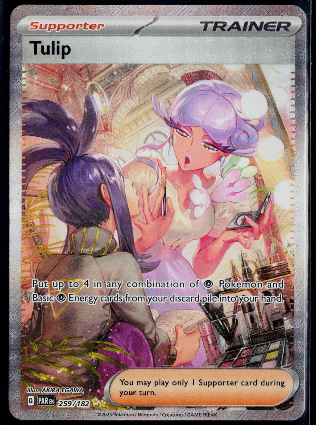 TULIP 259/182 POKEMON PARADOX RIFT SPECIAL ILLUSTRATION RARE NM
