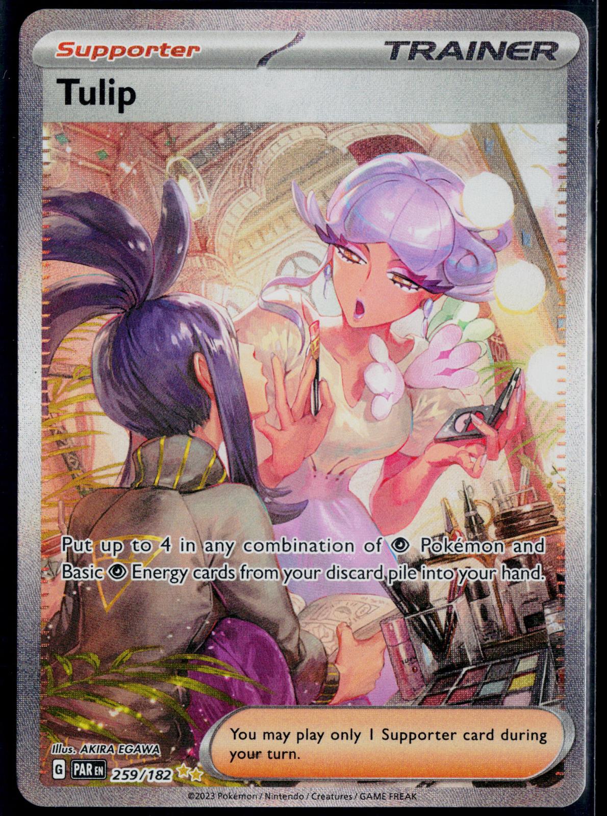 TULIP 259/182 POKEMON PARADOX RIFT SPECIAL ILLUSTRATION RARE NM