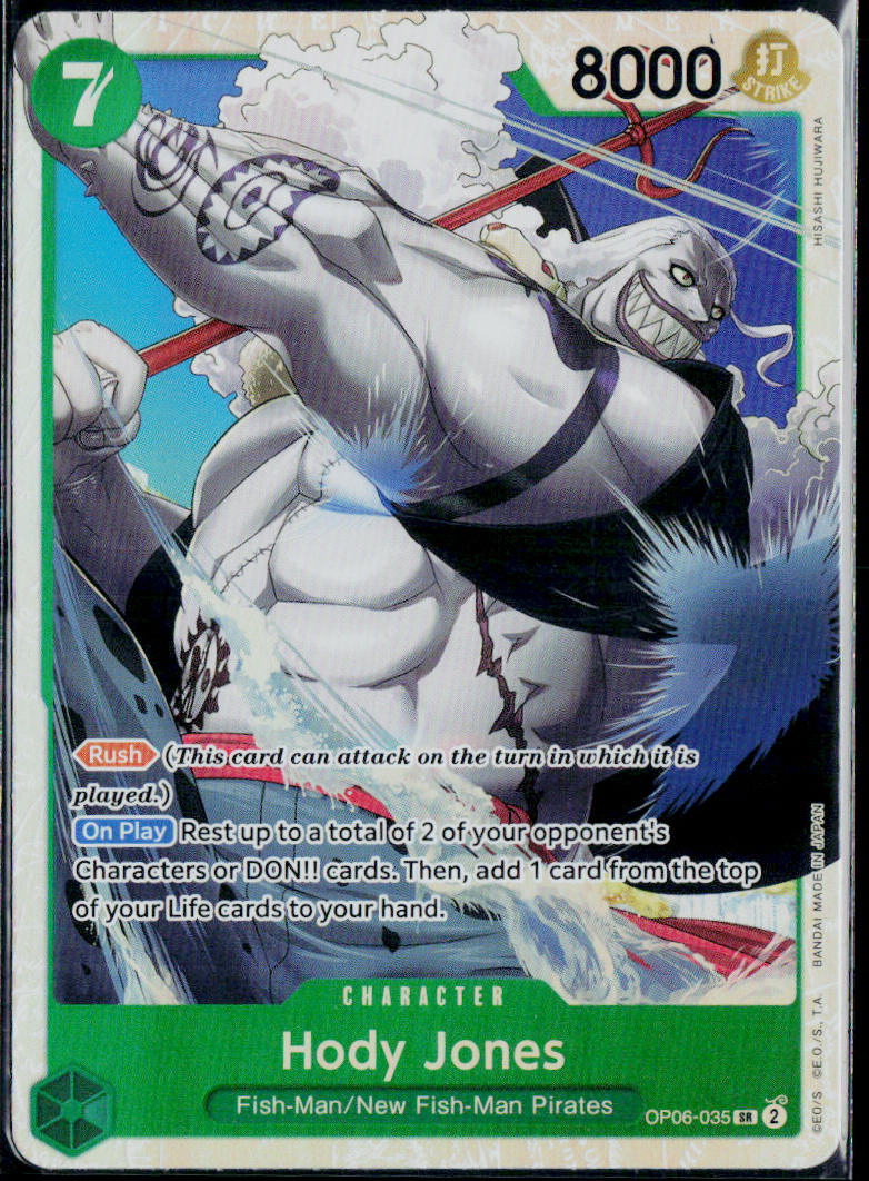 HODY JONES (035) OP06-035 ONE PIECE WINGS OF THE CAPTAIN SR NM