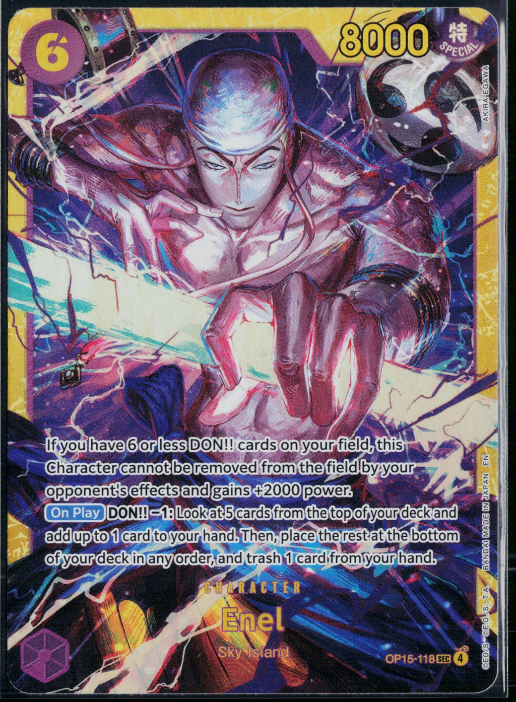 ENEL OP15-118 ONE PIECE ADVENTURE ON KAMI'S ISLAND SEC NM