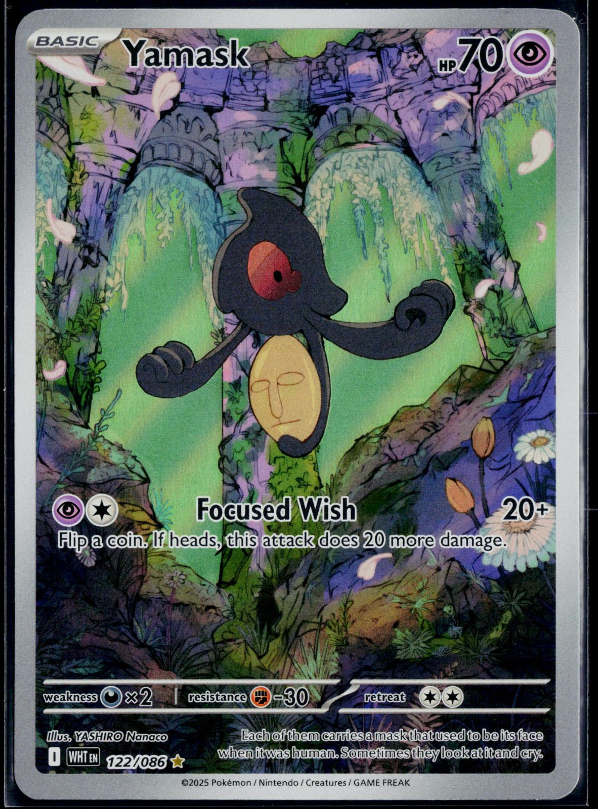 YAMASK 122/086 POKEMON WHITE FLARE ILLUSTRATION RARE NM