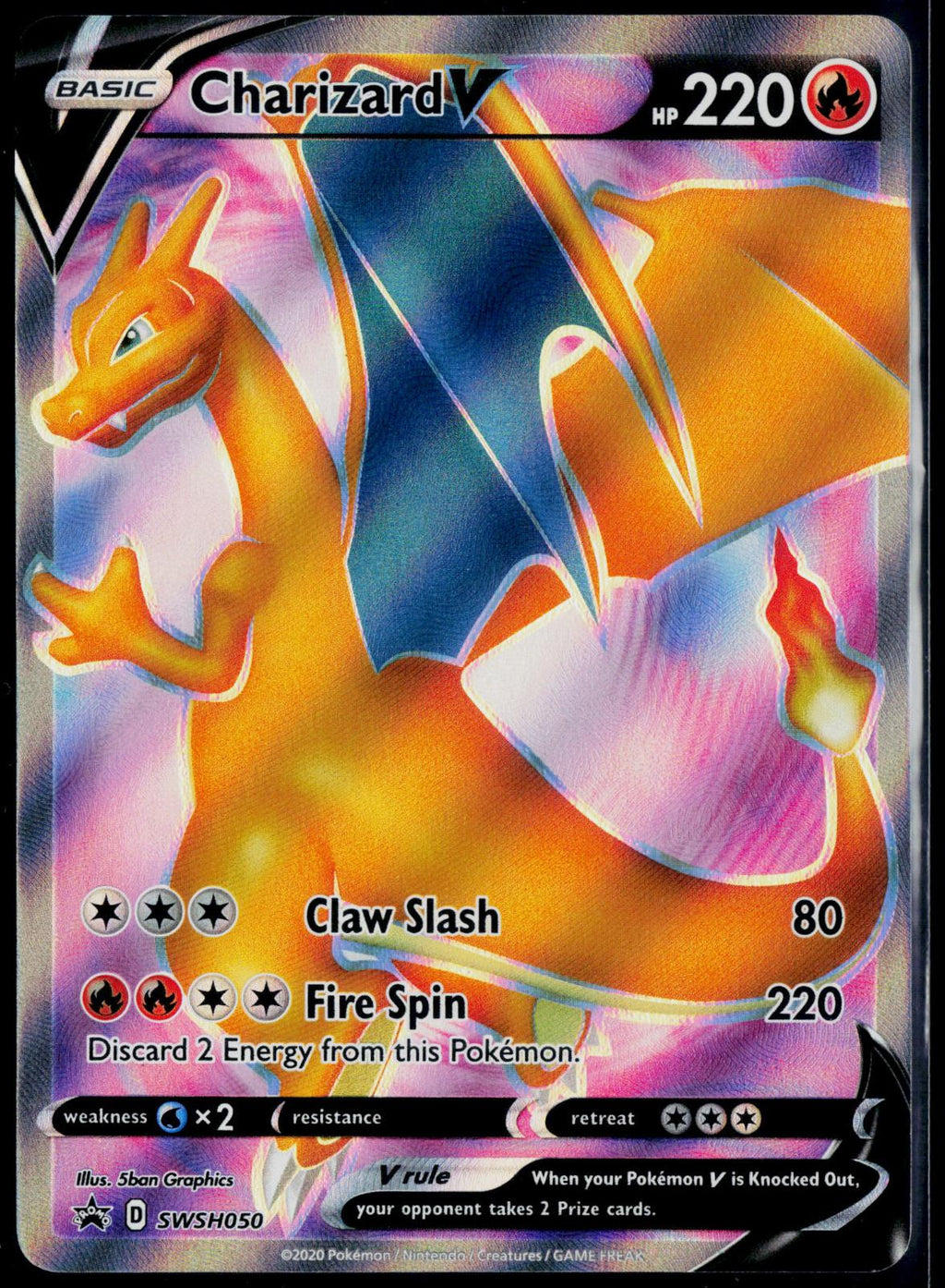 CHARIZARD V SWSH050 POKEMON SWORD & SHIELD PROMO HOLO P NM