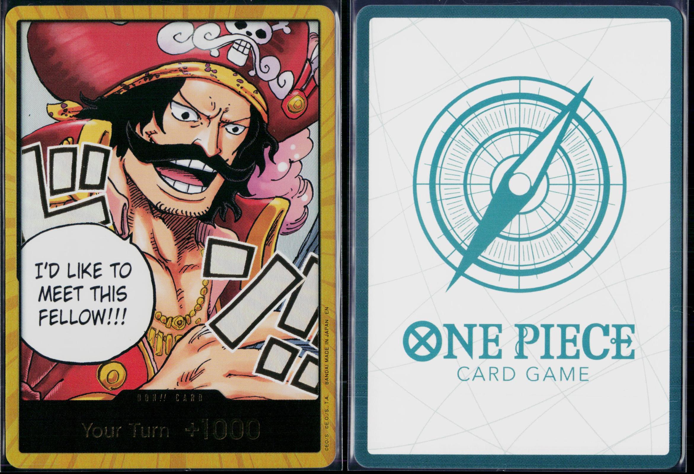 DON!! CARD (GOL.D.ROGER) (GOLD) ONE PIECE CARRYING ON HIS WILL DON!! NM