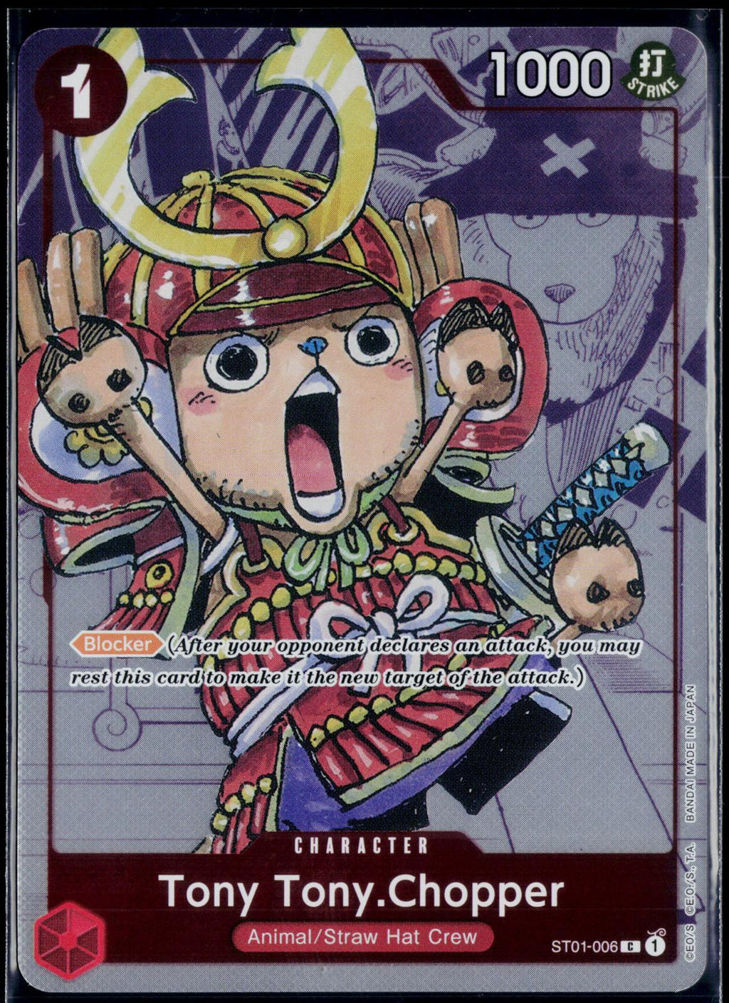 TONY TONY.CHOPPER (ALTERNATE ART) ST01-006 ONE PIECE NM