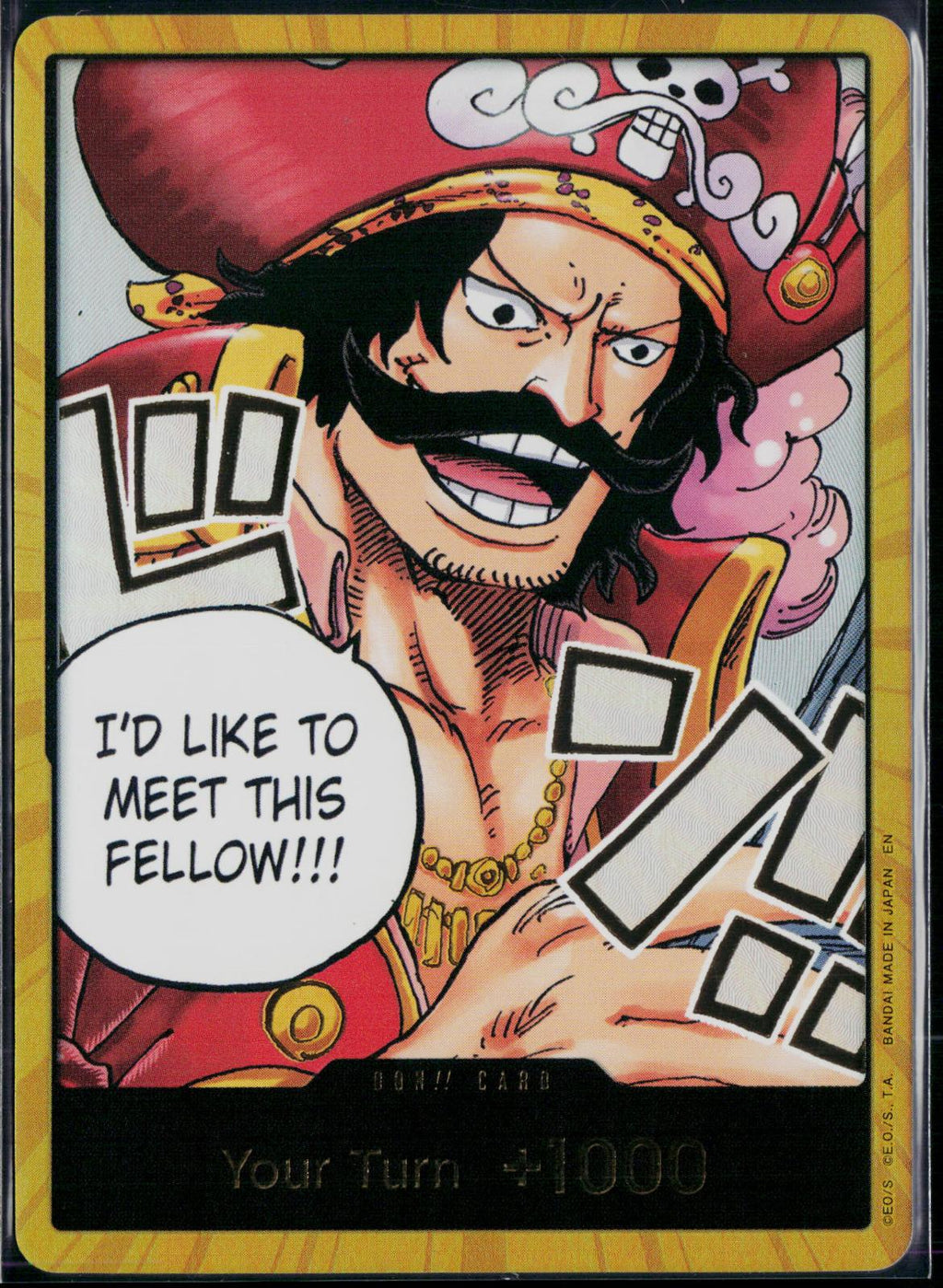 DON!! CARD (GOL.D.ROGER) (GOLD) ONE PIECE CARRYING ON HIS WILL DON!! NM