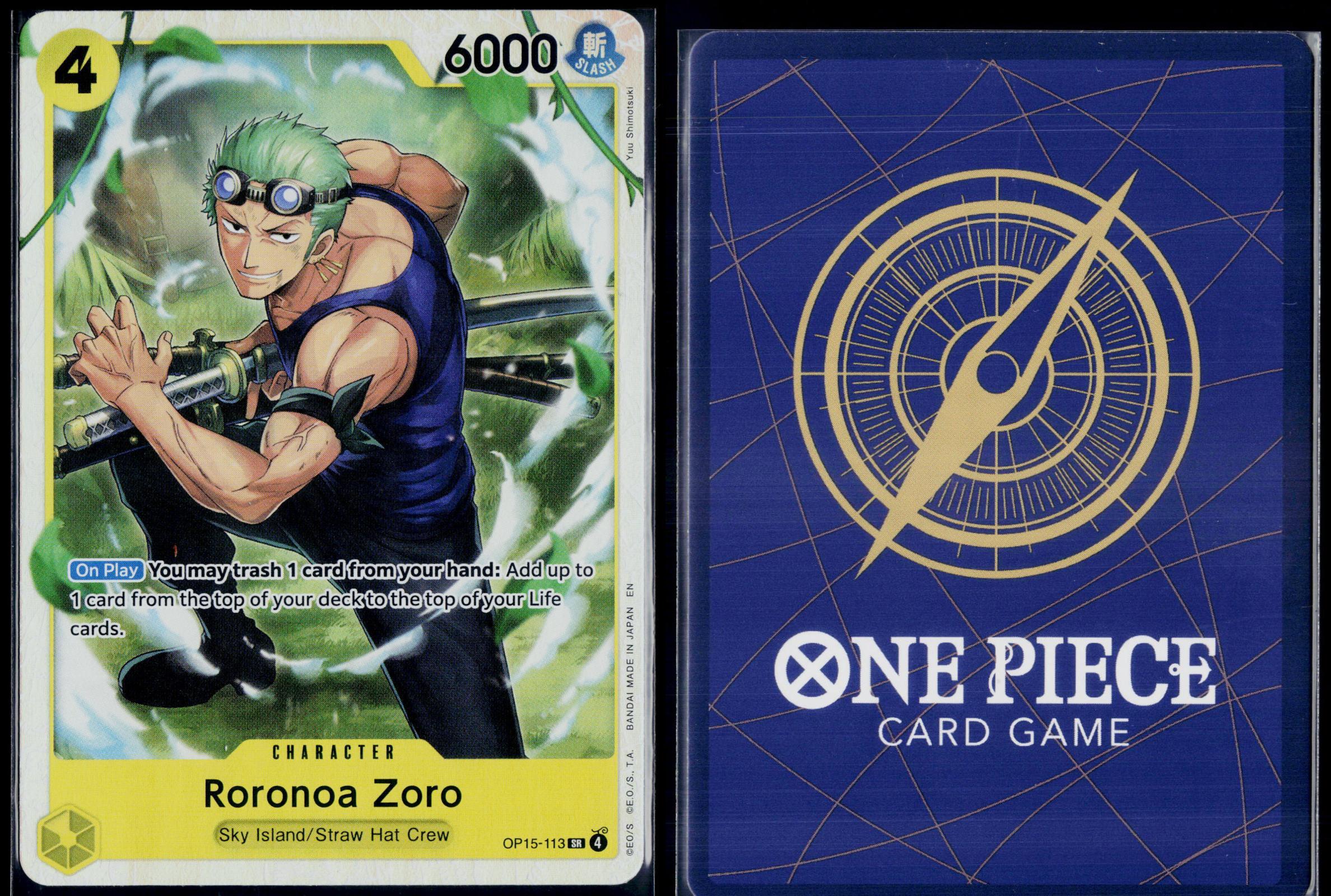 RORONOA ZORO OP15-113 ONE PIECE ADVENTURE ON KAMI'S ISLAND SR NM