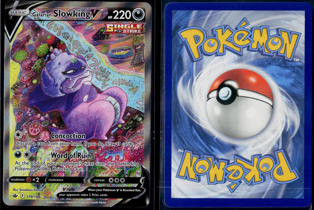 GALARIAN SLOWKING V 179/198 POKEMON CHILLING REIGN ULTRA RARE NM