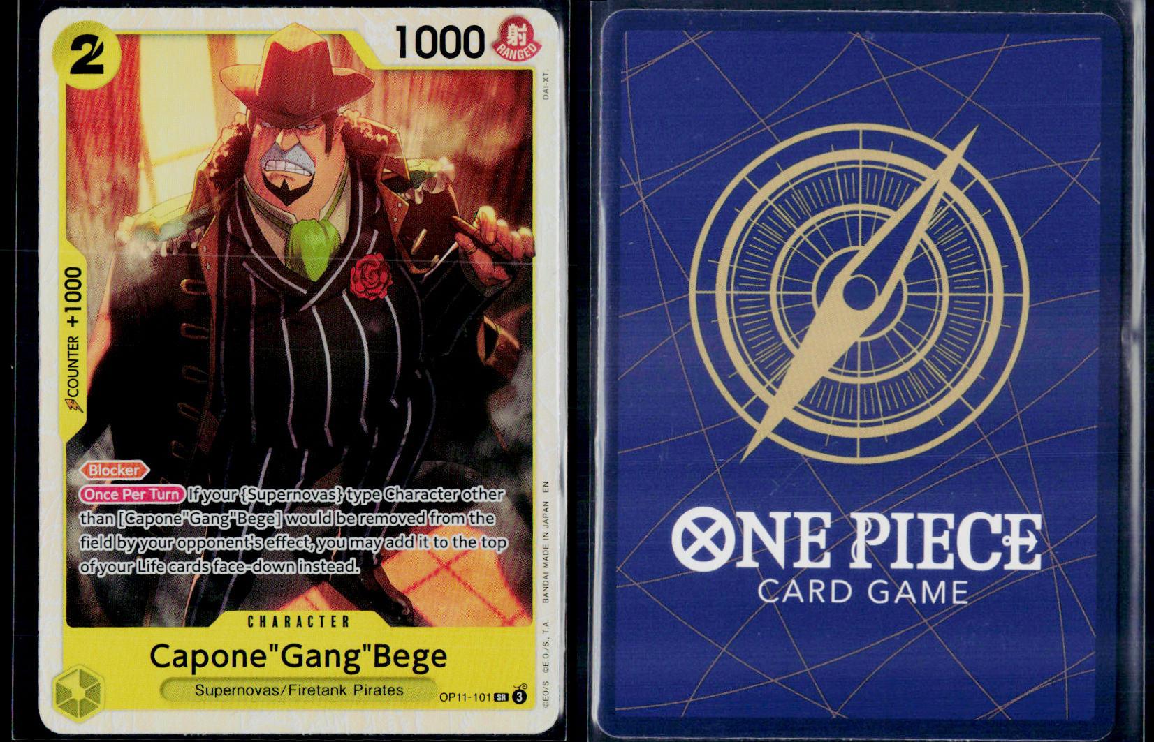 CAPONE"GANG"BEGE (101) OP11-101 ONE PIECE A FIST OF DIVINE SPEED SR NM