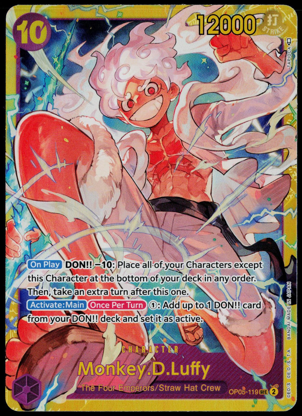 MONKEY.D.LUFFY (119) OP05-119 ONE PIECE AWAKENING OF THE NEW ERA SEC NM