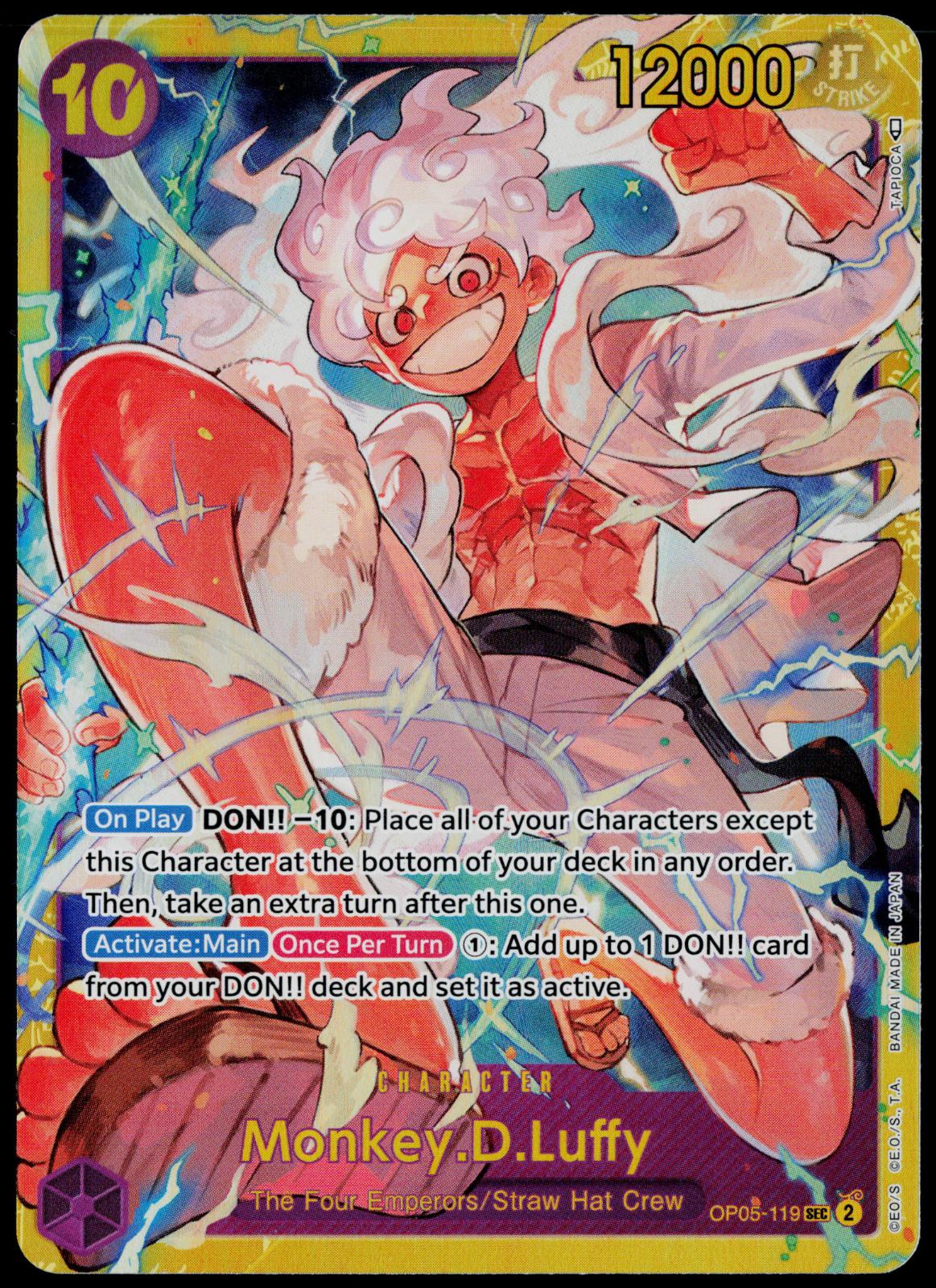 MONKEY.D.LUFFY (119) OP05-119 ONE PIECE AWAKENING OF THE NEW ERA SEC NM