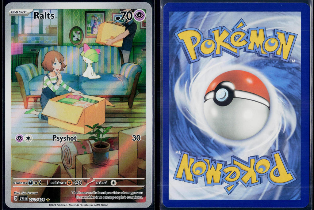 RALTS 211/198 POKEMON SCARLET & VIOLET ILLUSTRATION RARE NM