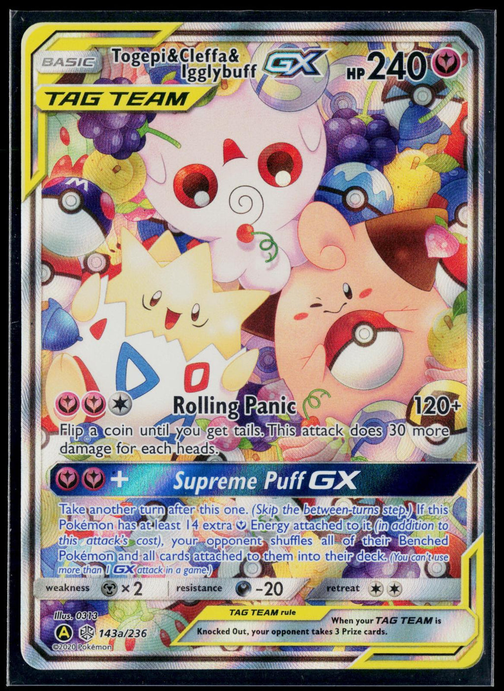 TOGEPI & CLEFFA & IGGLYBUFF GX 143A/236 POKEMON ALTERNATE ART PROMOS HOLO P NM