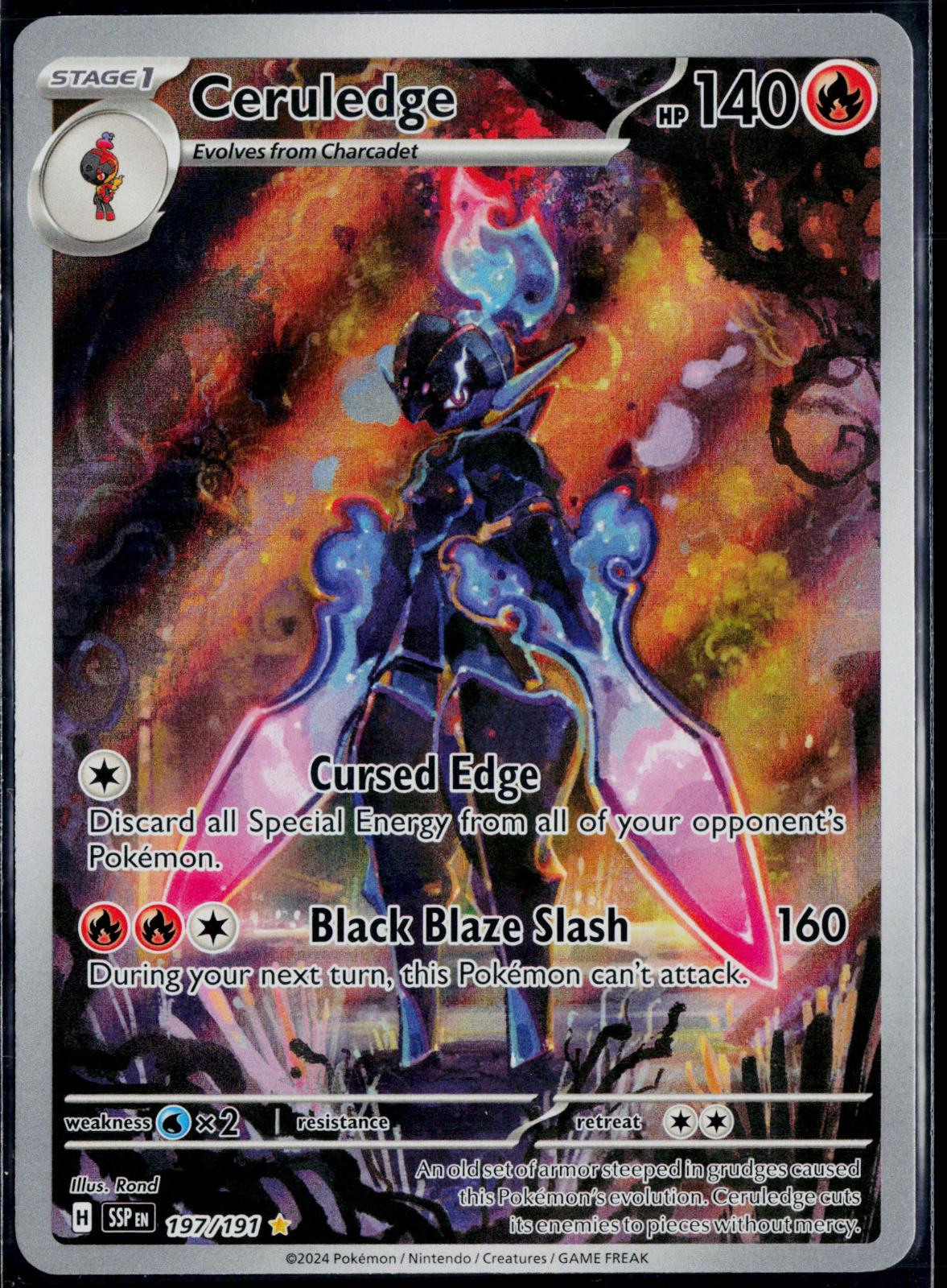 CERULEDGE 197/191 POKEMON SURGING SPARKS ILLUSTRATION RARE NM