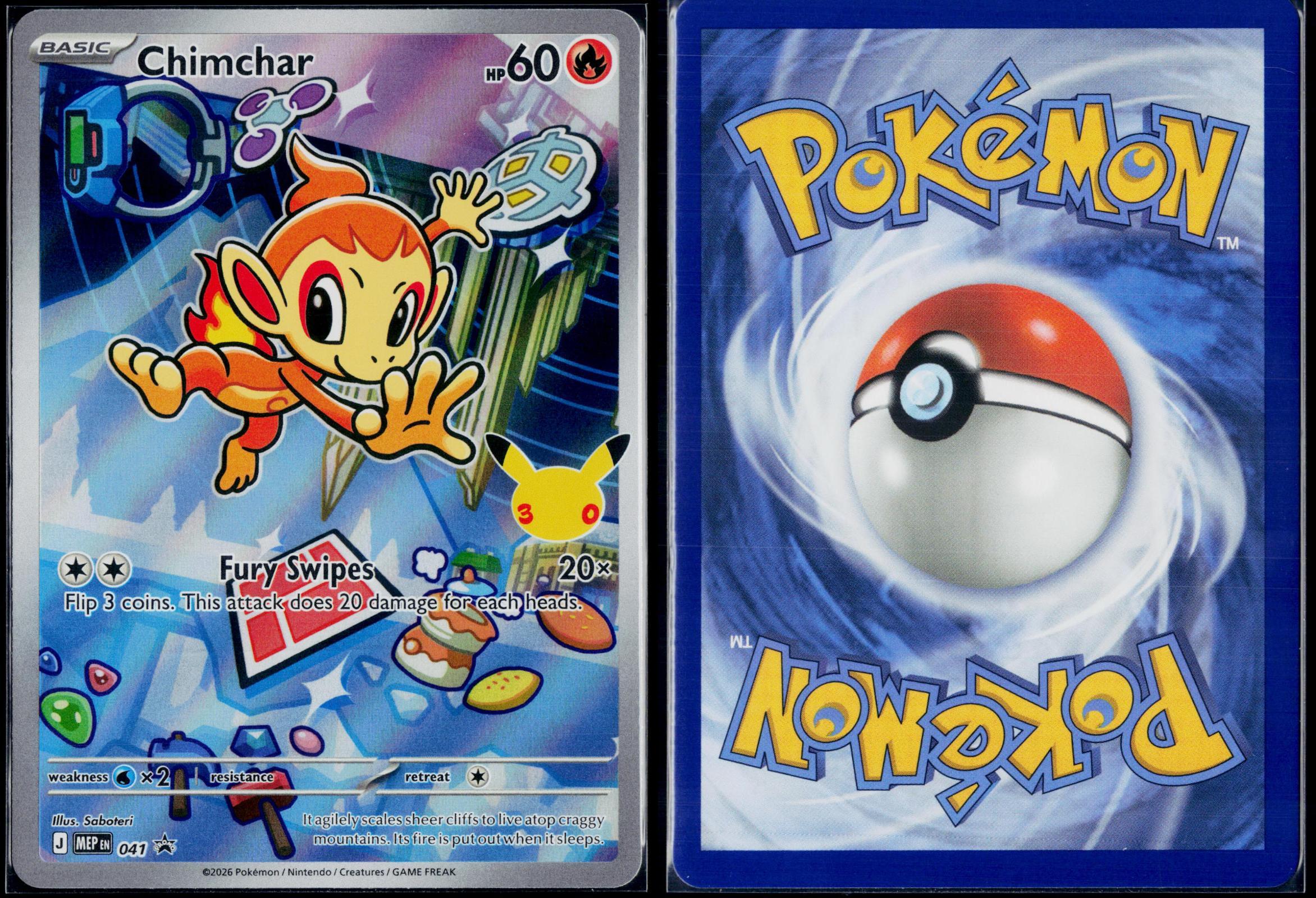 CHIMCHAR 041 POKEMON ME: MEGA EVOLUTION PROMO HOLO P NM