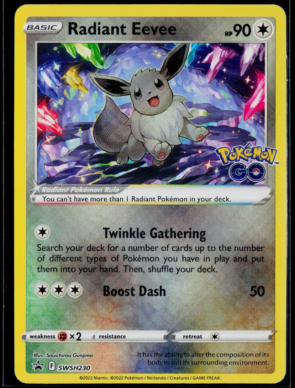 RADIANT EEVEE SWSH230 POKEMON SWORD & SHIELD PROMO HOLO P NM