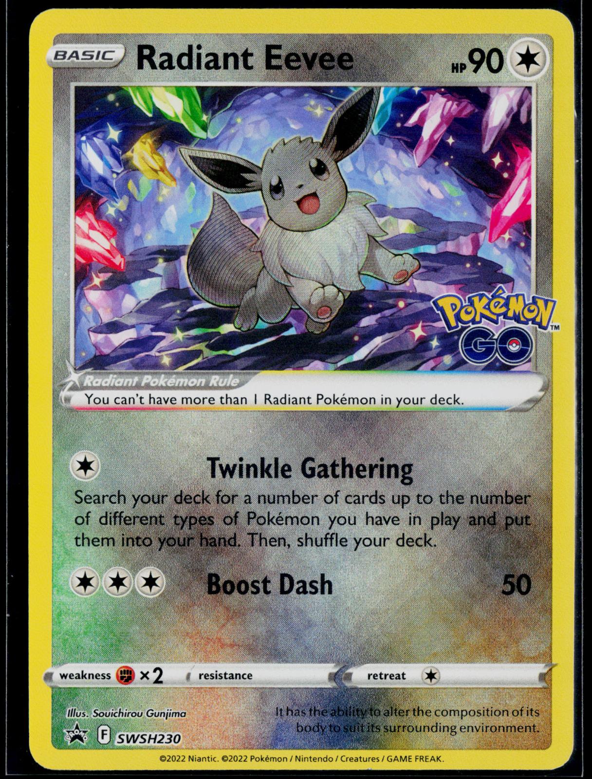 RADIANT EEVEE SWSH230 POKEMON SWORD & SHIELD PROMO HOLO P NM