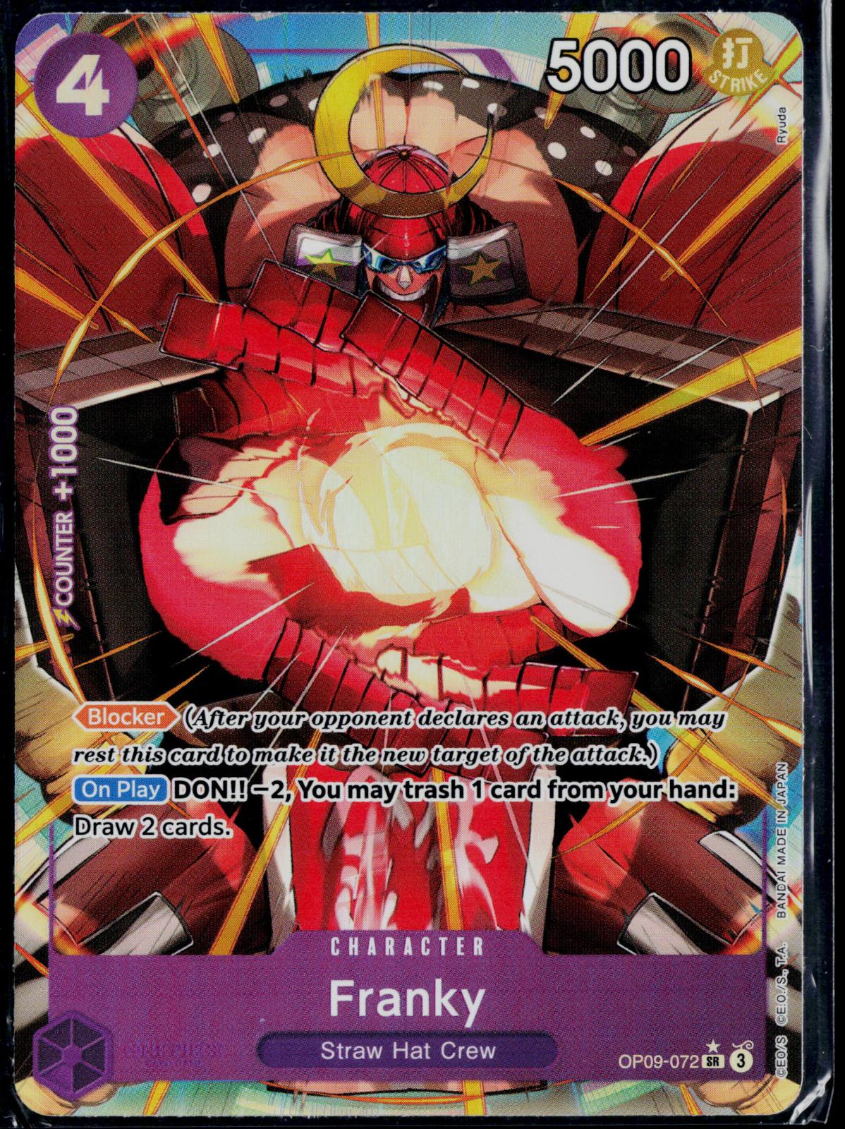 FRANKY (PARALLEL) OP09-072 ONE PIECE EMPERORS IN THE NEW WORLD SR NM