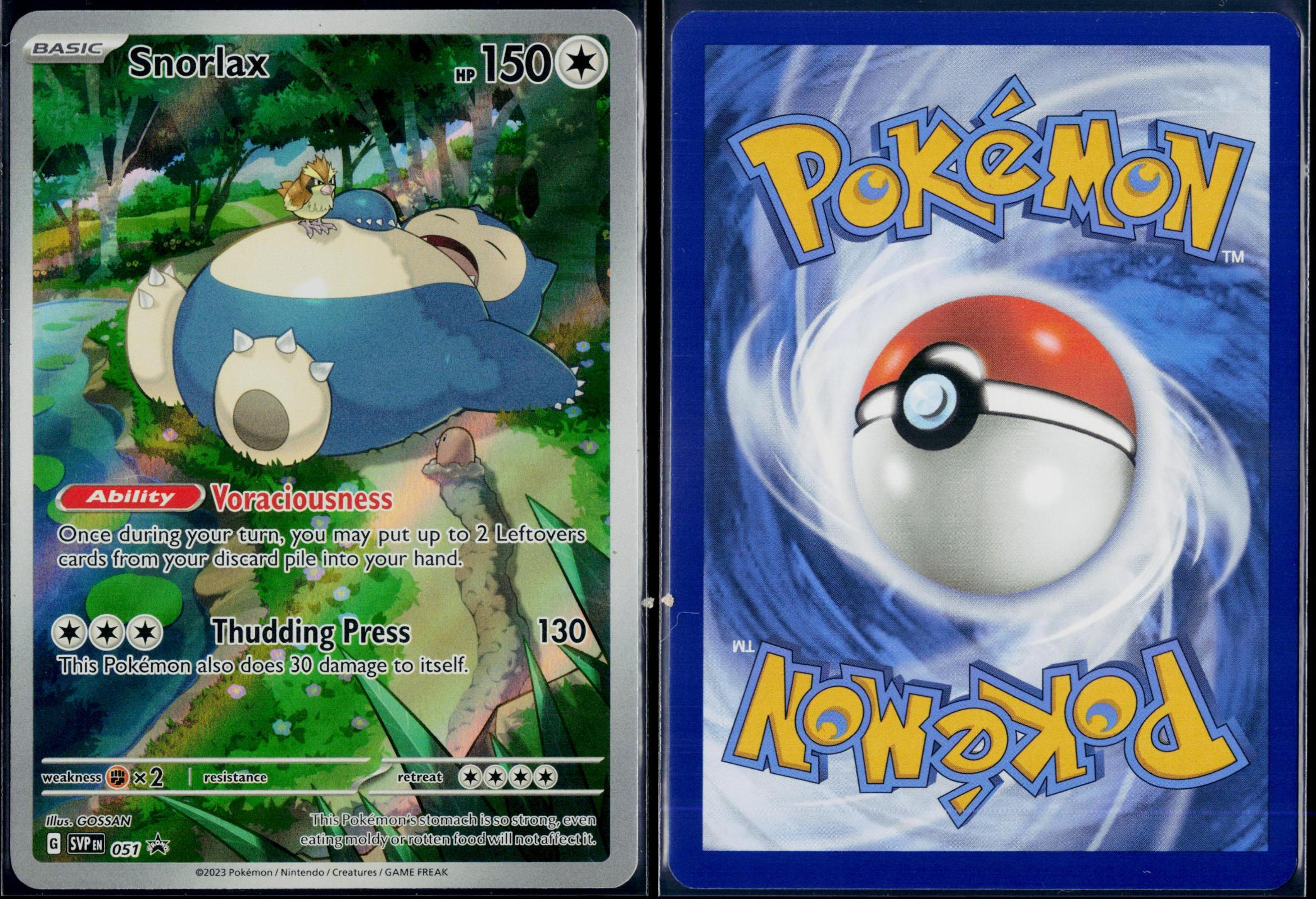 SNORLAX 051 POKEMON SCARLET & VIOLET PROMO HOLO P NM