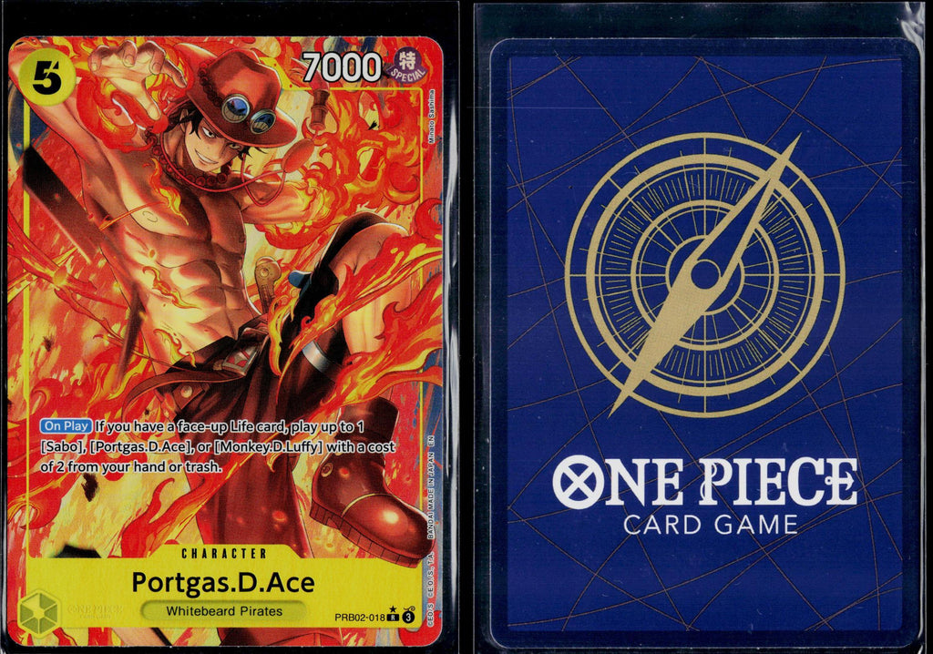 PORTGAS.D.ACE - PRB02-018 (ALTERNATE ART) PRB02-018 ONE PIECE NM