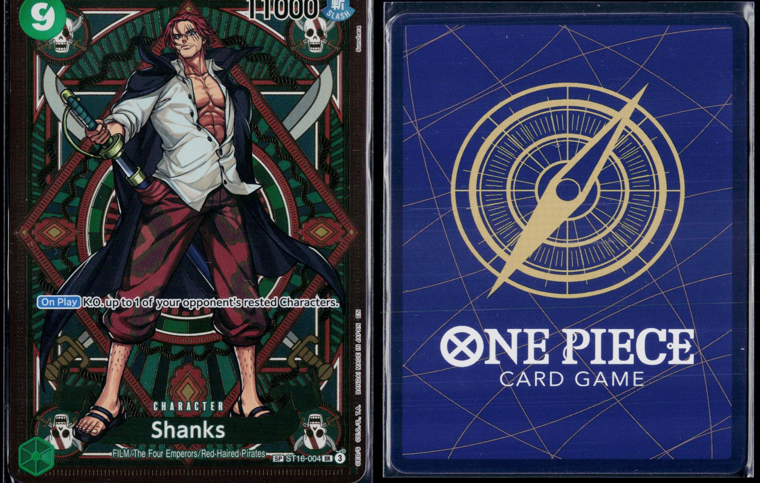 SHANKS (SP) ST16-004 ONE PIECE A FIST OF DIVINE SPEED SR NM
