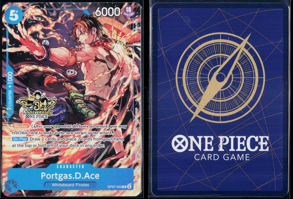 PORTGAS.D.ACE (3RD ANNIVERSARY TOURNAMENT) OP07-053 ONE PIECE NM