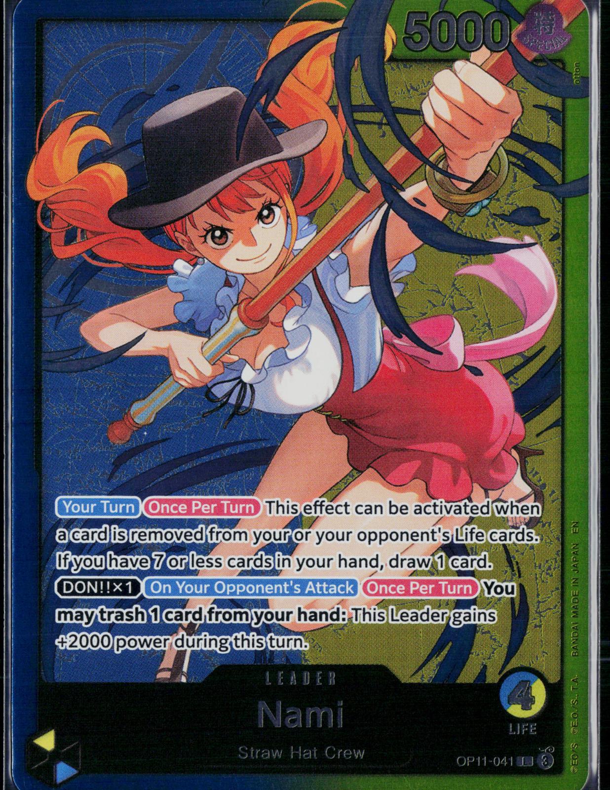 NAMI OP11-041 NAMI DECK ONE PIECE A FIST OF DIVINE SPEED L NM