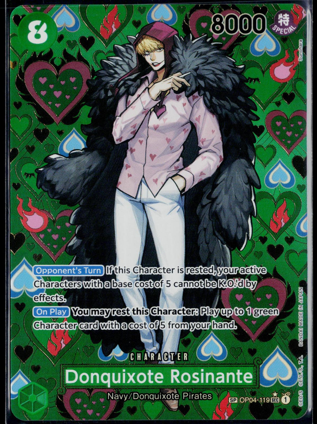 DONQUIXOTE ROSINANTE (SP) OP04-119 ONE PIECE EMPERORS IN THE NEW WORLD SEC NM