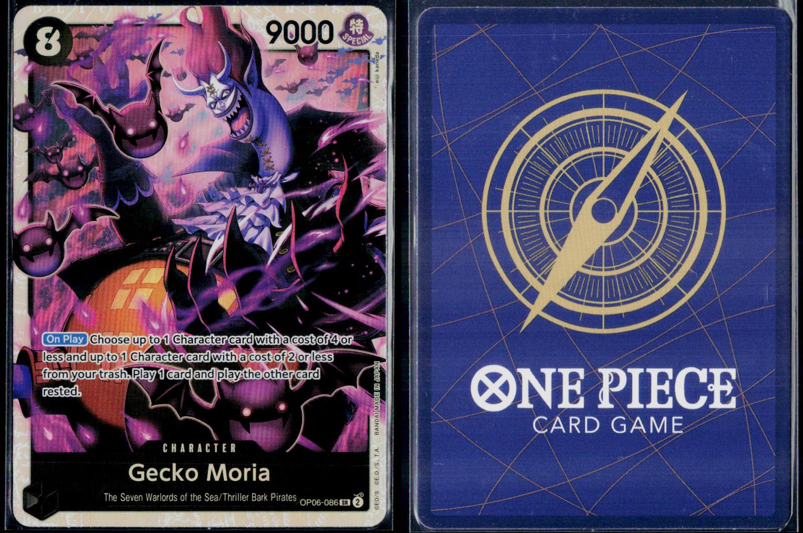 GECKO MORIA (086) OP06-086 ONE PIECE WINGS OF THE CAPTAIN SR NM