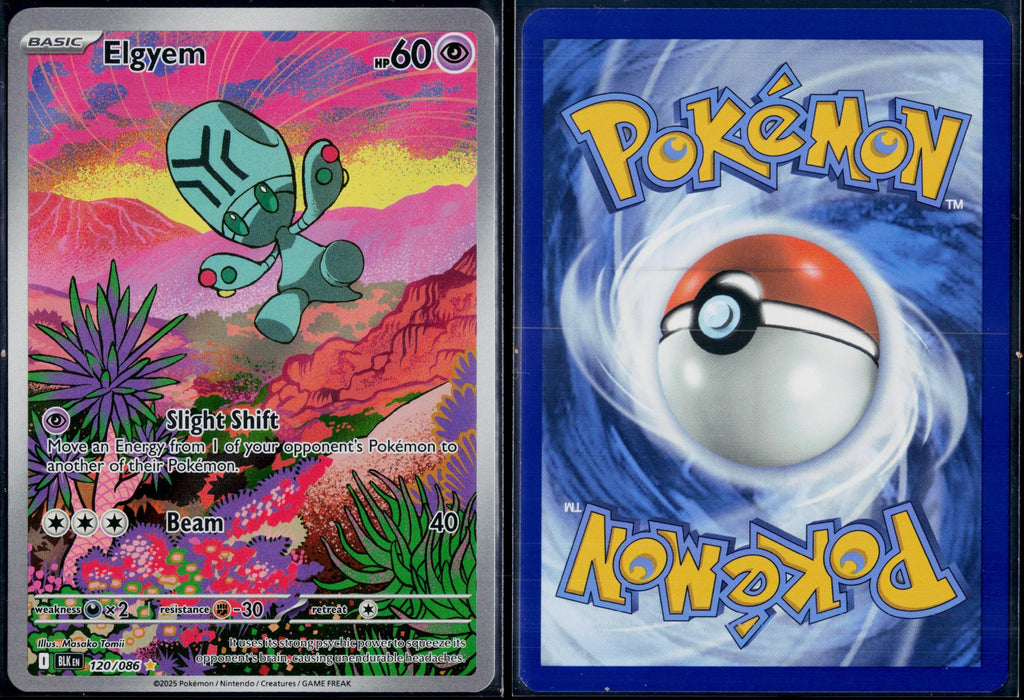 ELGYEM 120/086 POKEMON BLACK BOLT HOLO ILLUSTRATION RARE NM
